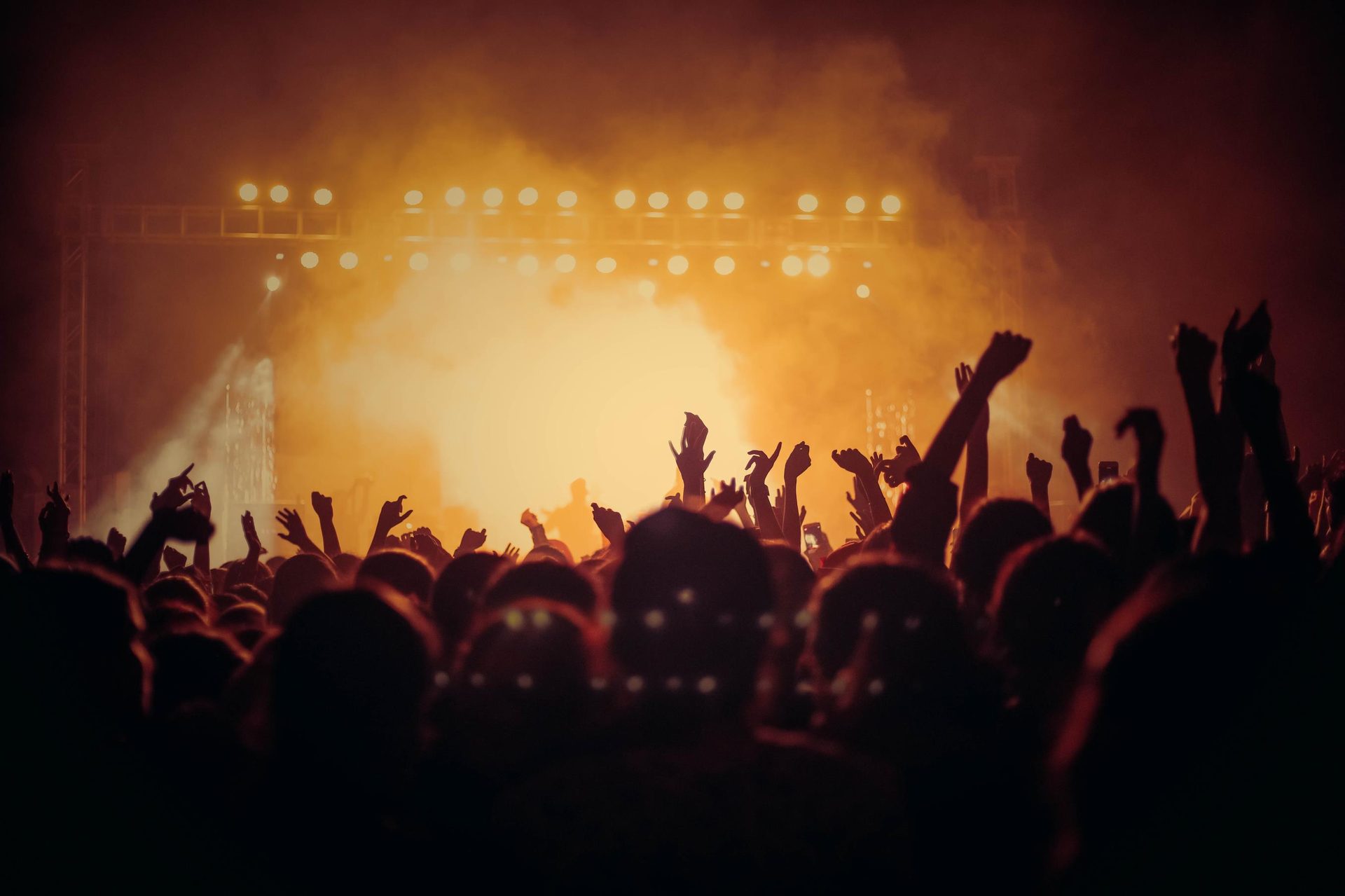 Live concert crowd